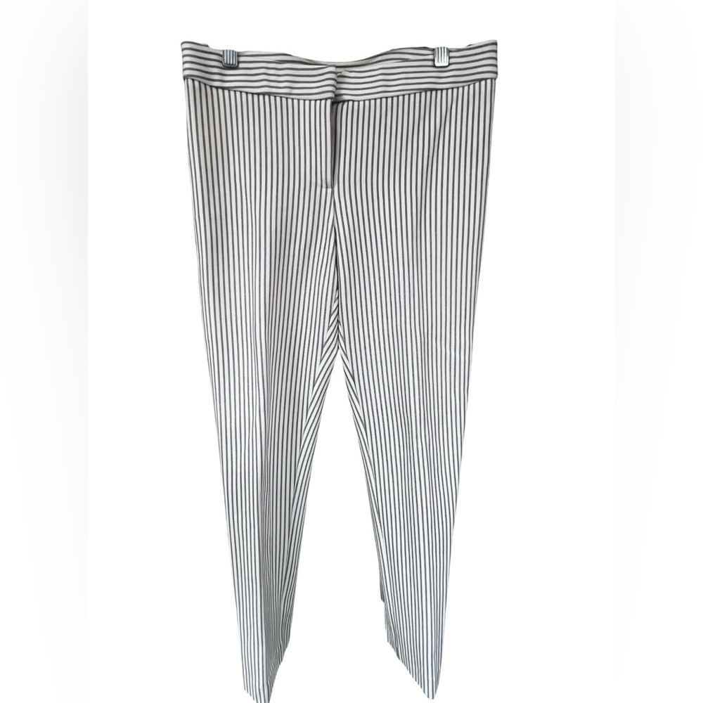 Amanda & Chelsea Women’s  Black and White Striped Dress Pants